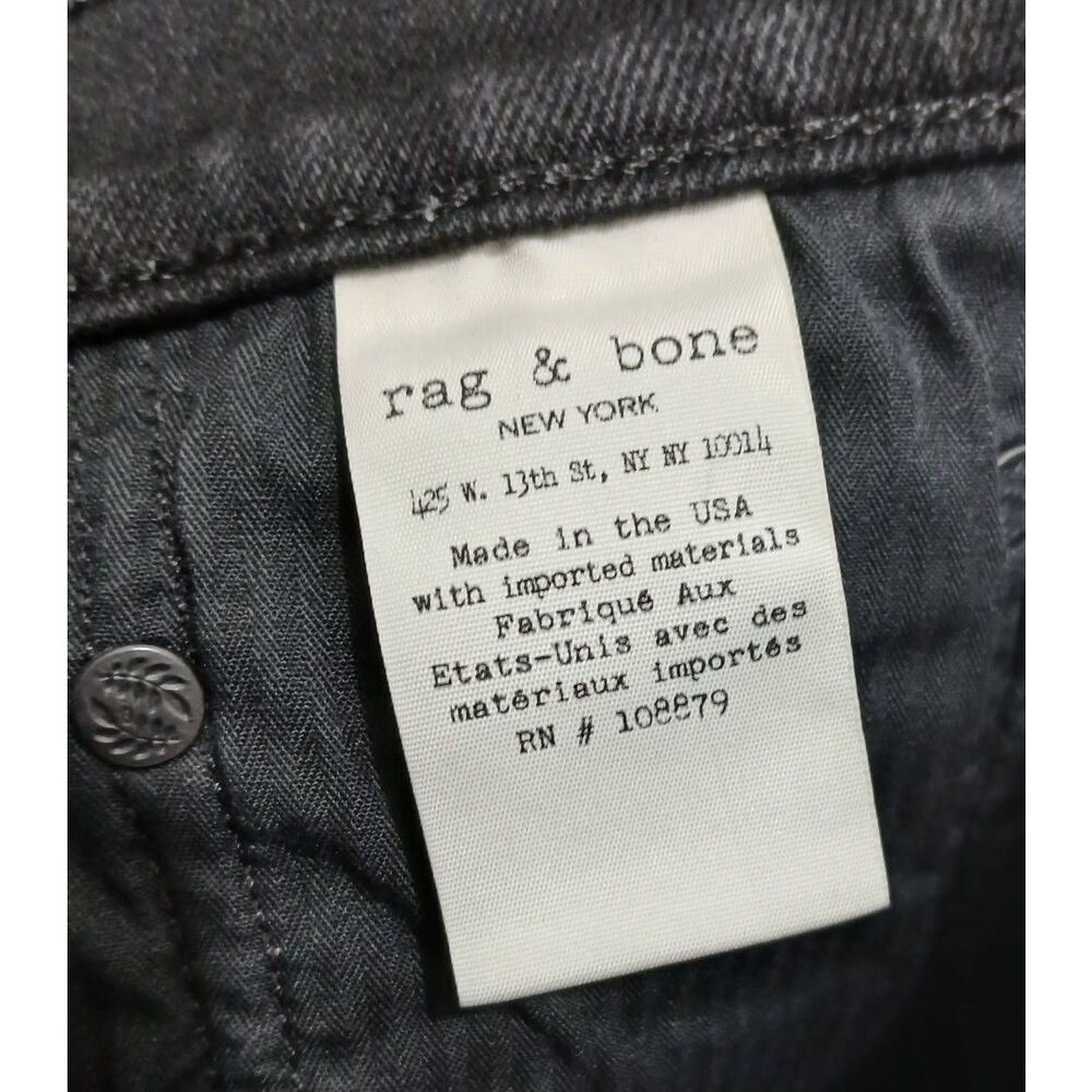 Rag and bone mens size 33 standard issue black je… - image 9